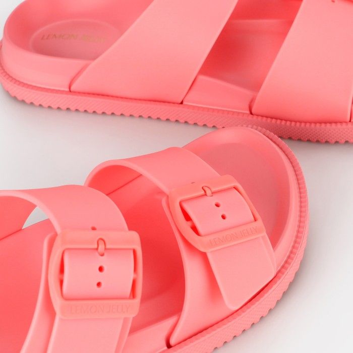 Lemon Jelly Sporty Sandals with Buckles Elise Flamingo Pink - 10023146