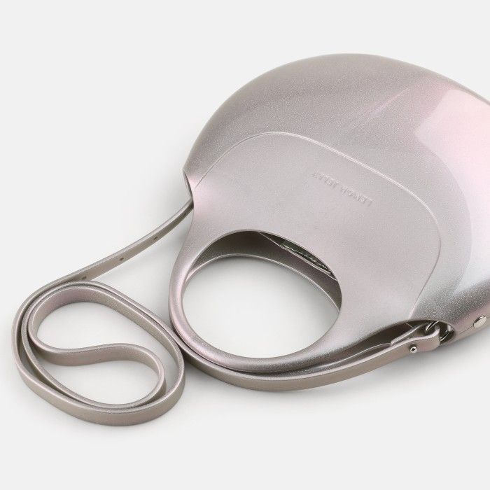 Mala Cinzento Brilhante de Mo com Ala Vegan Lili Black - 10022962