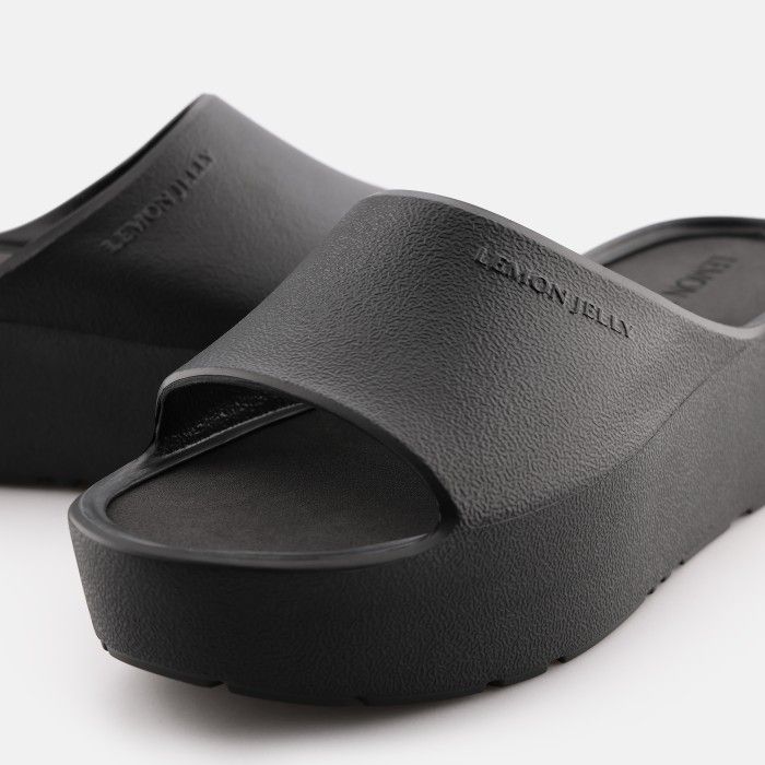 Lemon Jelly Platform Slides Vegan Sunny Black - 10023094