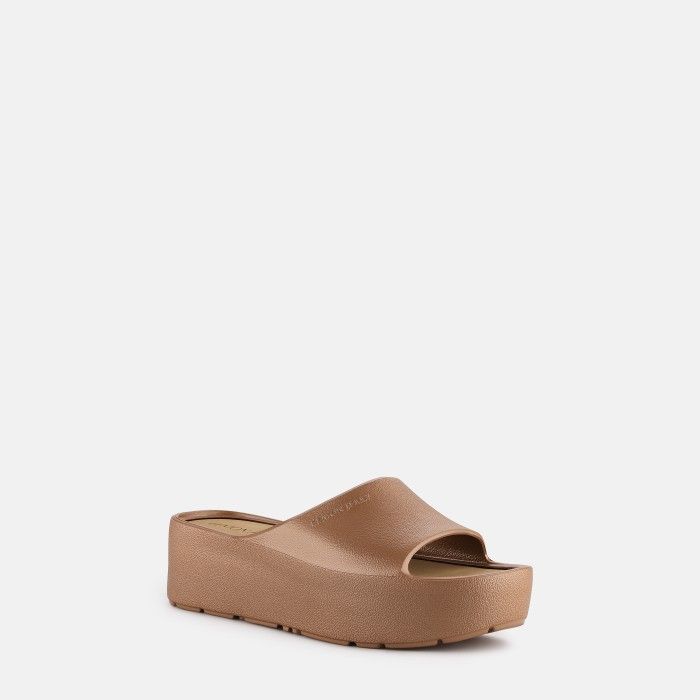 Lemon Jelly Platform Slides Vegan Sunny Bronzo Metal - 10023096