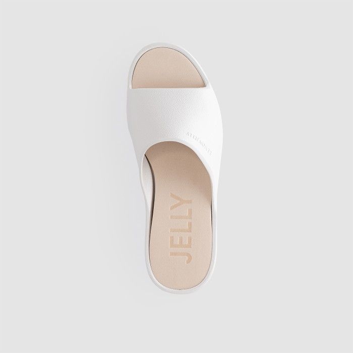 Lemon Jelly Platform Slides Vegan Sunny Pearl Metal - 10023098