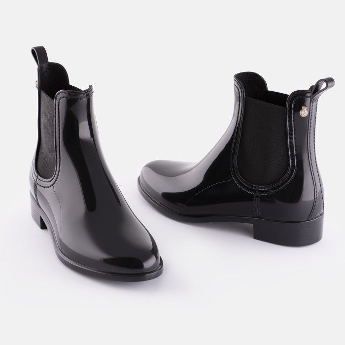 Lemon Jelly Rain Chelsea Ankle Boots Vegan Comfy Black - 10023100