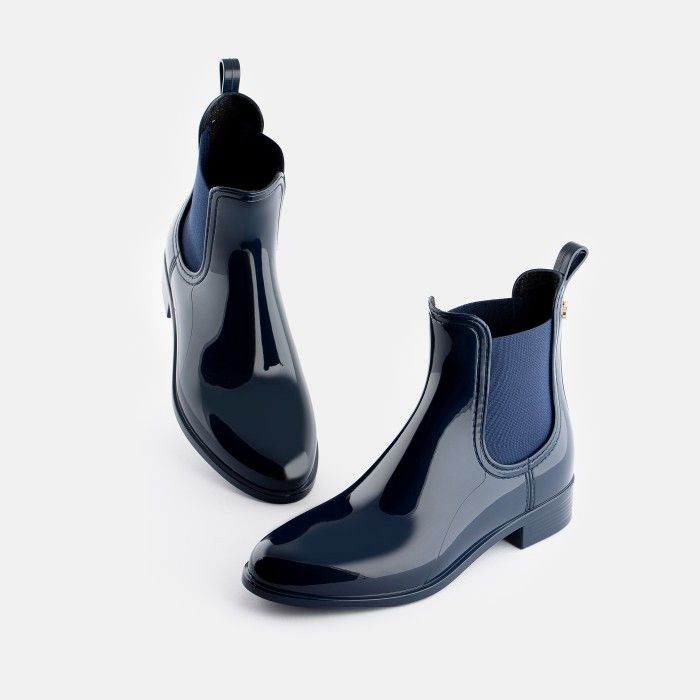 Lemon Jelly Rain Chelsea Ankle Boots Vegan Comfy Naval - 10023101