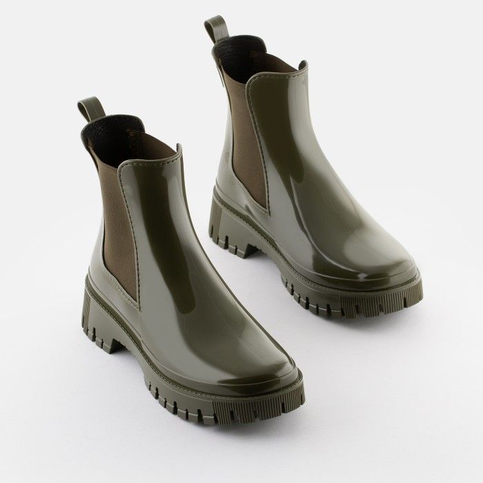 Botins de Chuva Verde Militar Vegan Peachy Military Green Lemon Jelly - 10023417