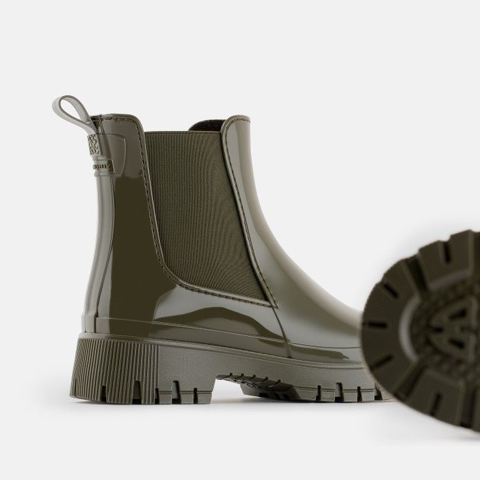 Botins de Chuva Verde Militar Vegan Peachy Military Green Lemon Jelly - 10023417