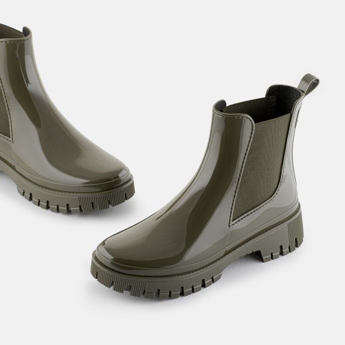 Botins de Chuva Verde Militar Vegan Peachy Military Green Lemon Jelly - 10023417