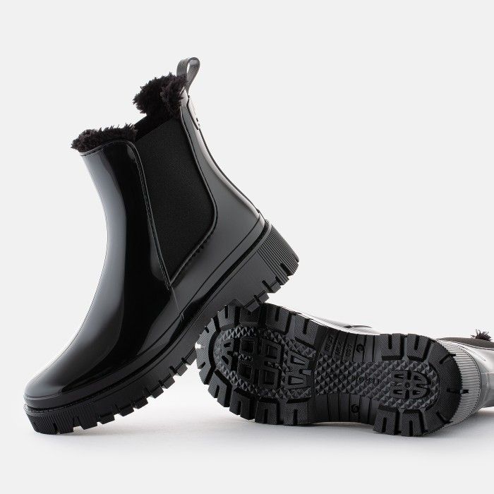 Botins com Pelo Pretos Vegan Colden Black|Botins Mulher Lemon Jelly - 10023424