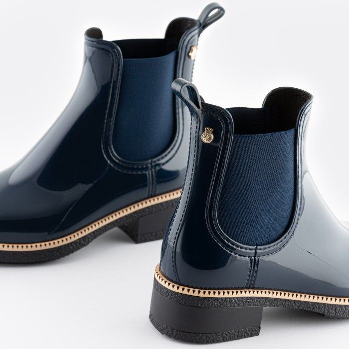 Lemon Jelly Botins de Chuva com Salto Azuis Vegan Ava Naval - 10023410