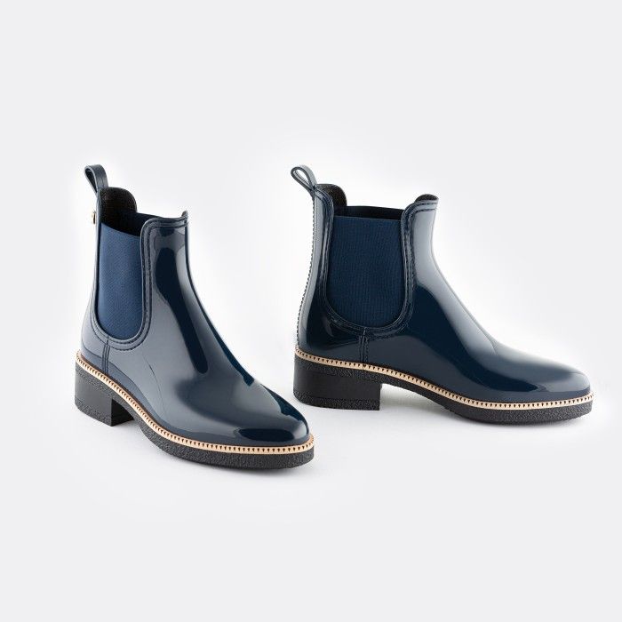 Lemon Jelly Botins de Chuva com Salto Azuis Vegan Ava Naval - 10023410