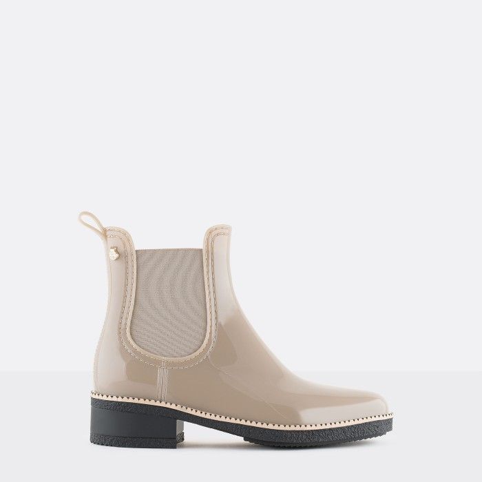 Beige Chelsea Ankle Boots with Heel Ava Dusty Nude Lemon Jelly - 10023514