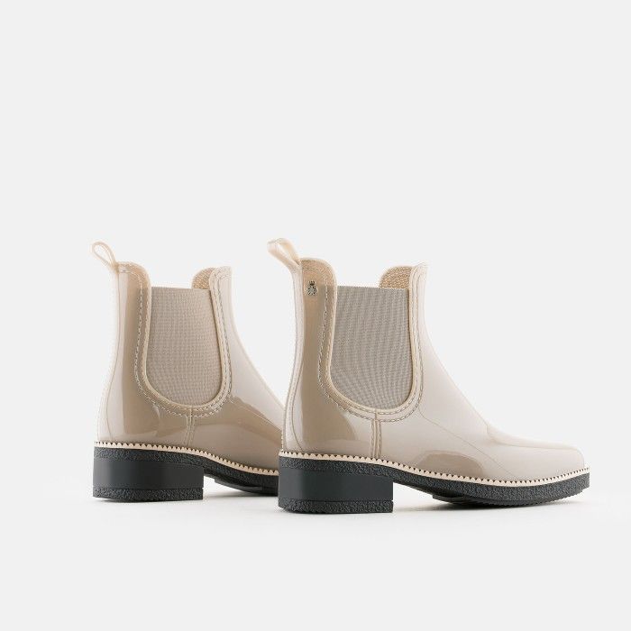 Beige Chelsea Ankle Boots with Heel Ava Dusty Nude Lemon Jelly - 10023514
