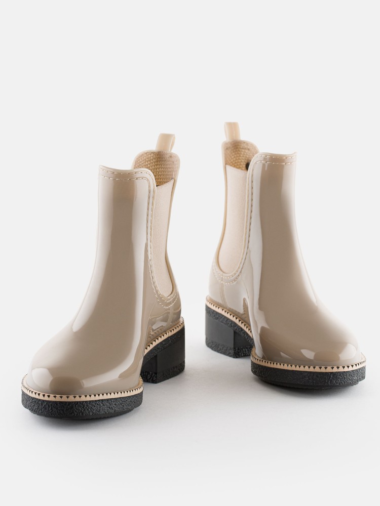 Vegan beige chelsea ankle boots Ava Dusty Nude 10023514