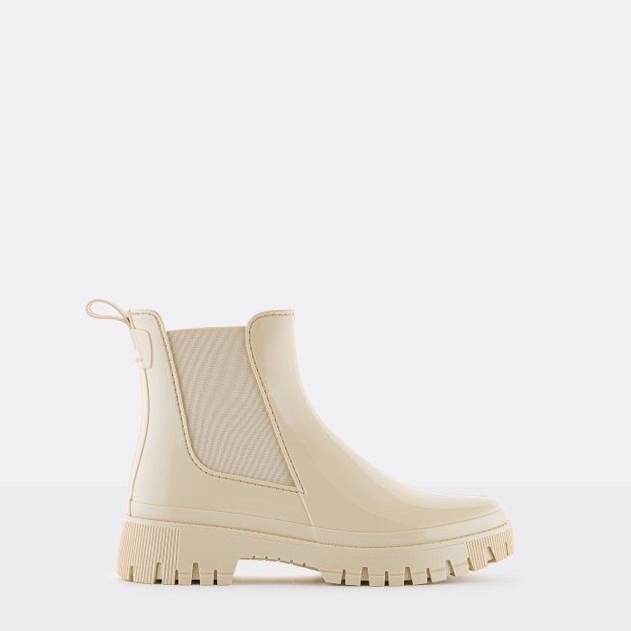 Vegan White Chelsea Ankle Boots Peachy Oat Milk Lemon Jelly - 10023683