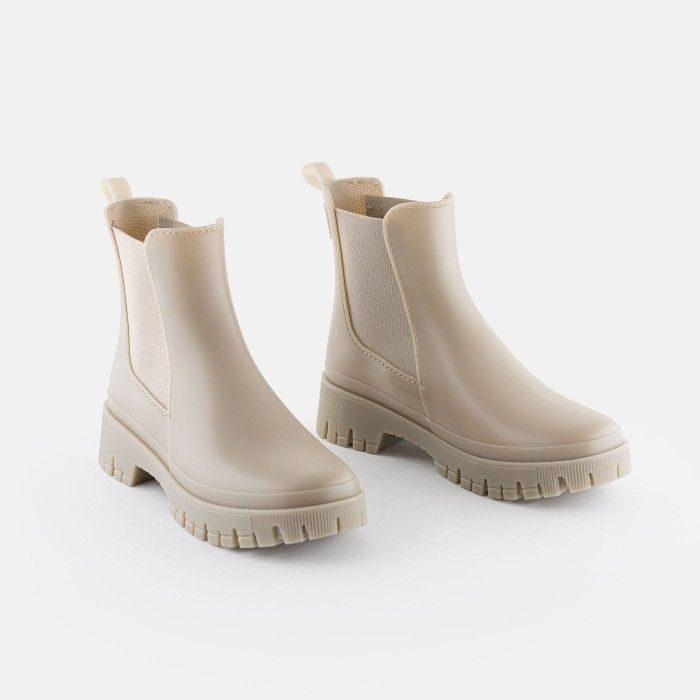 Vegan Beige Mate Chelsea Ankle Boots Kirby Dusty Nude - 10023423