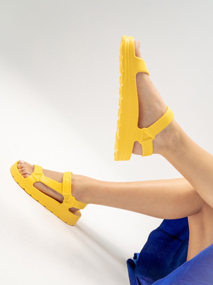 Lemon Jelly Sporty Sandals Women Vegan Nola Yellow Bee - 10021962