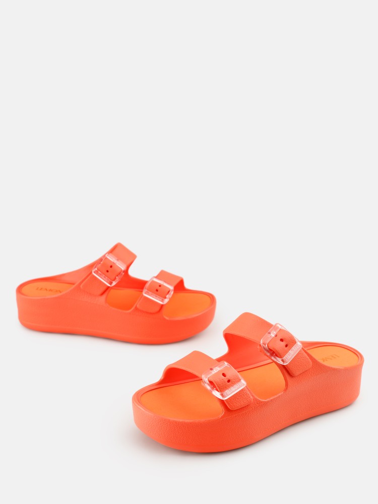 Lemon Jelly Sandals with Buckles Vegan Fenix Orange Peel - 10022977