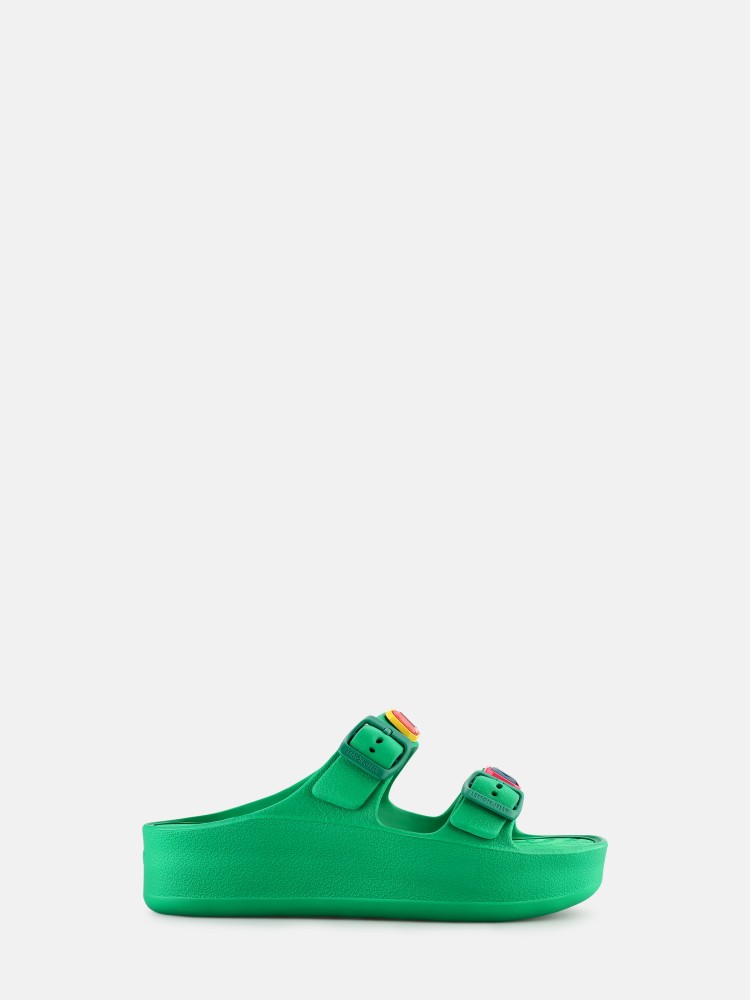 Lemon Jelly Sandals Buckles with Decorative Stones Laila