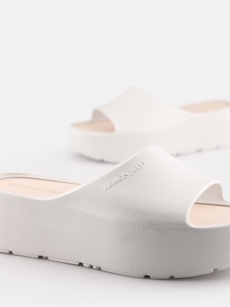 Lemon Jelly Platform Slides Vegan Sunny Pearl Metal - 10023098