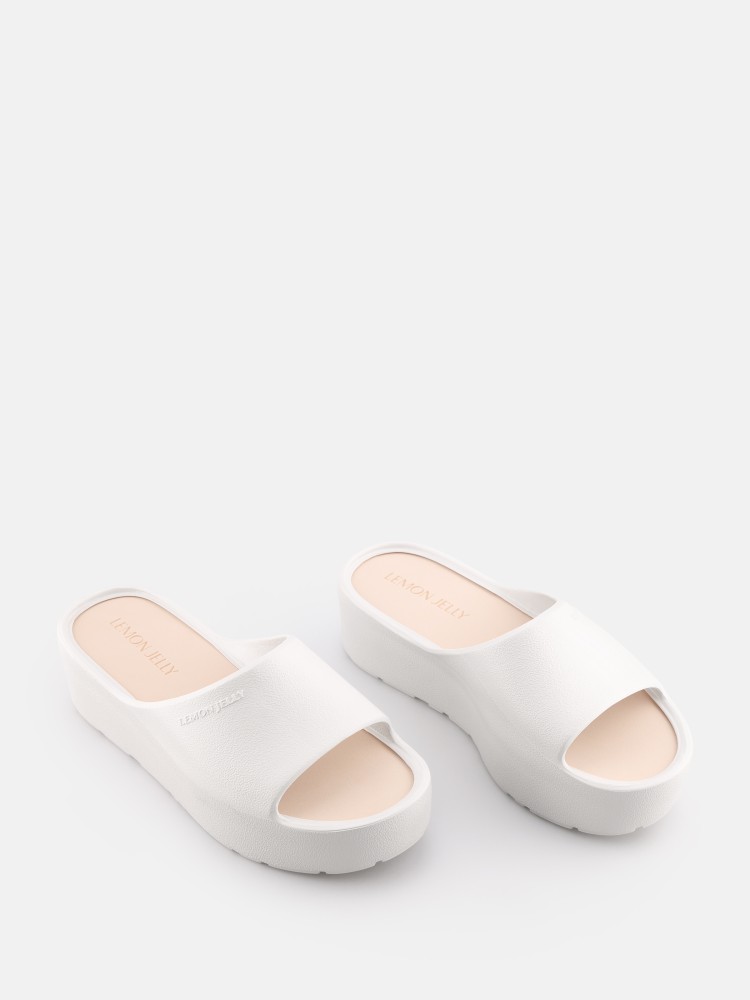 Lemon Jelly Platform Slides Vegan Sunny Pearl Metal - 10023098