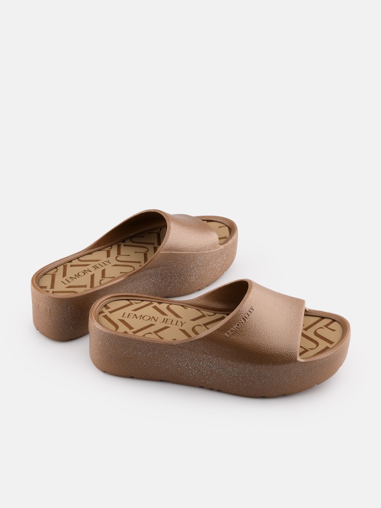 Lemon Jelly Metallic Slides Fiorella Bronzo Metal Vegan - 10023121