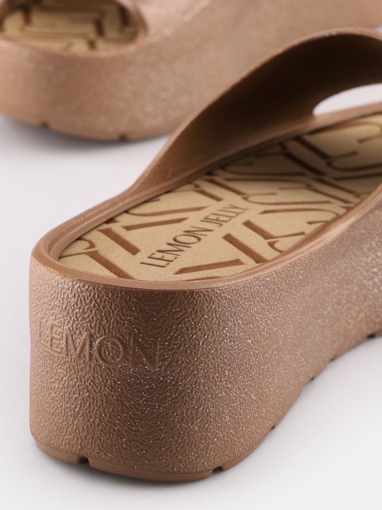 Lemon Jelly Metallic Slides Fiorella Bronzo Metal Vegan - 10023121