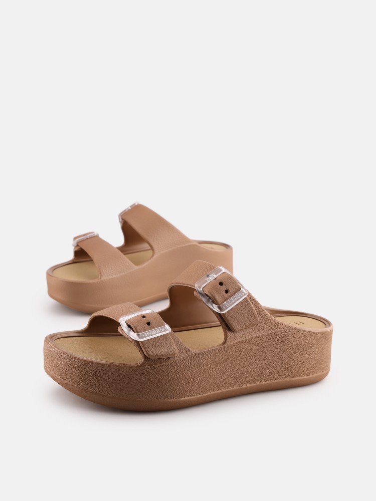Lemon Jelly Sandals with Buckles Vegan Fenix Bronzo Metal - 10023125