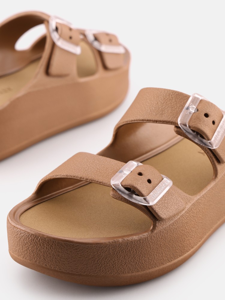Lemon Jelly Sandals with Buckles Vegan Fenix Bronzo Metal - 10023125