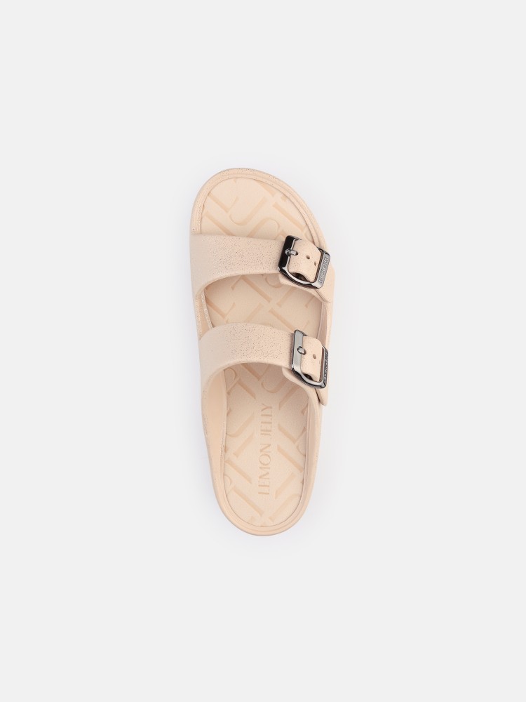 【J32426】GULLET / desert Lemon Jelly Metallic Sandals with Buckles Giulietta Desert - 10023130