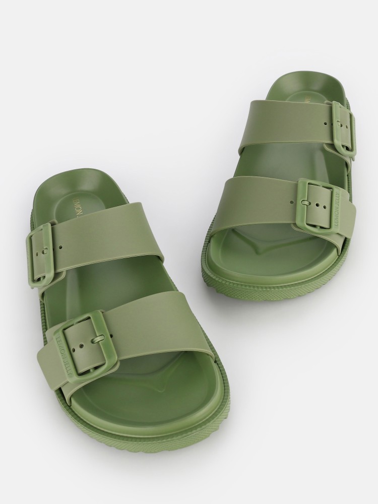 Lemon Jelly Sporty Sandals with Buckles Elise Kaki - 10023148