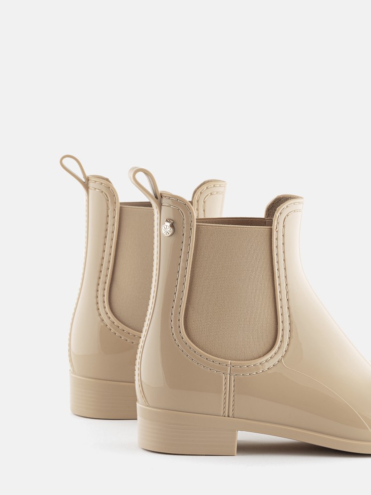 Lemon Jelly Woman Vegan Beige Rain Ankle Boots Comfy Sand - 10017368