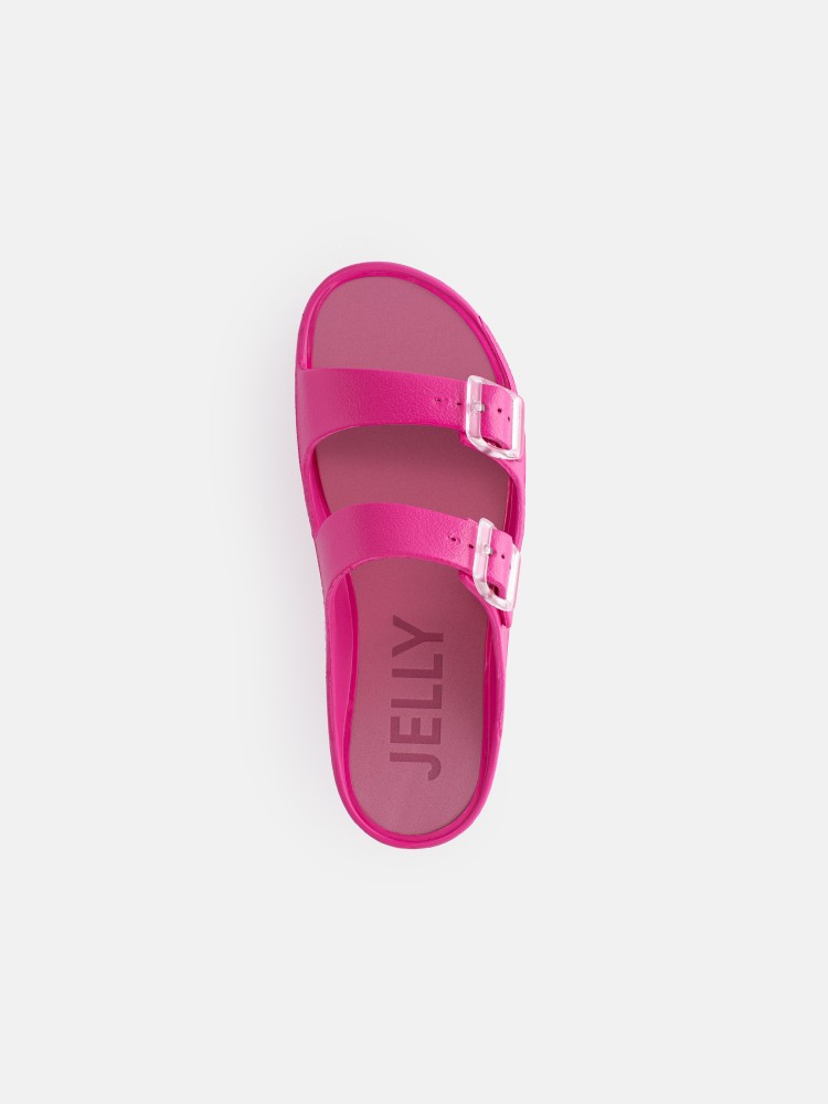 Lemon Jelly Slides Pink Double Buckle Sandals Fenix Fuxia Pro