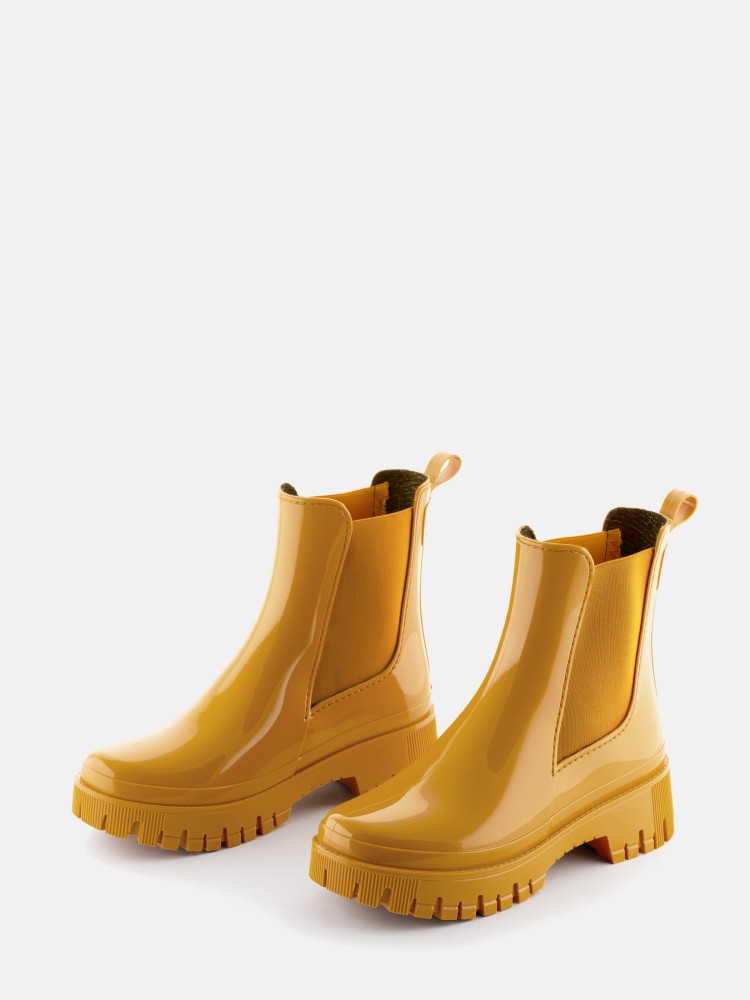 Mustard yellow ankle boots Peachy Mustard Lemon Jelly Ankle Boots