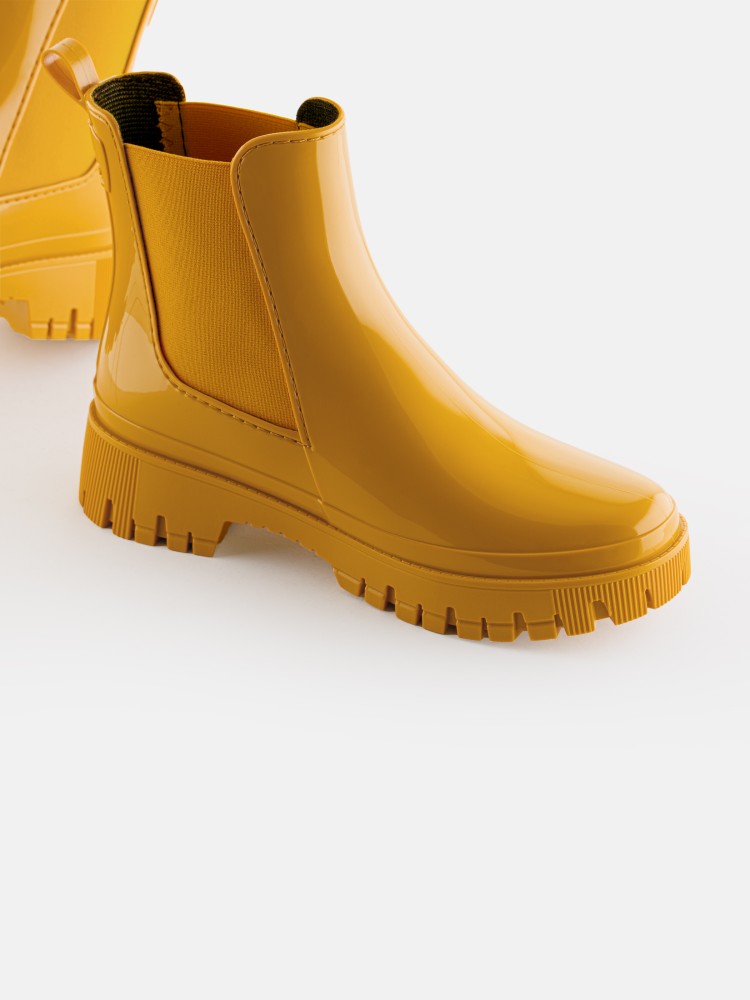 Mustard yellow ankle boots Peachy Mustard Lemon Jelly Ankle Boots