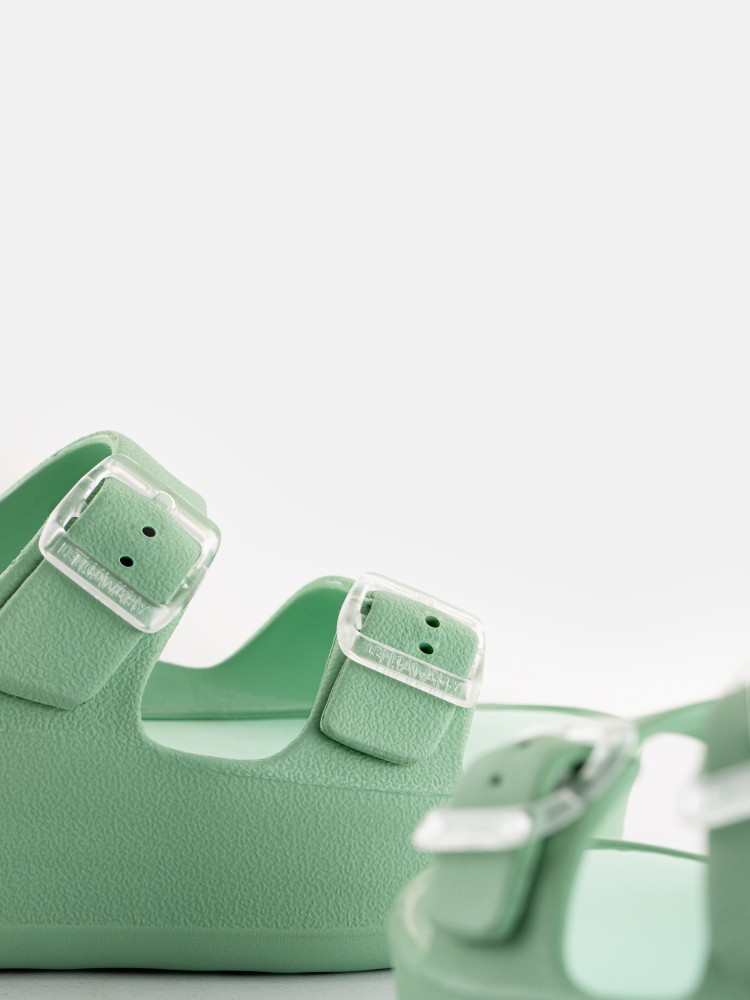 Lemon Jelly Vegan green sandals with buckles Fenix Menta - 10021798