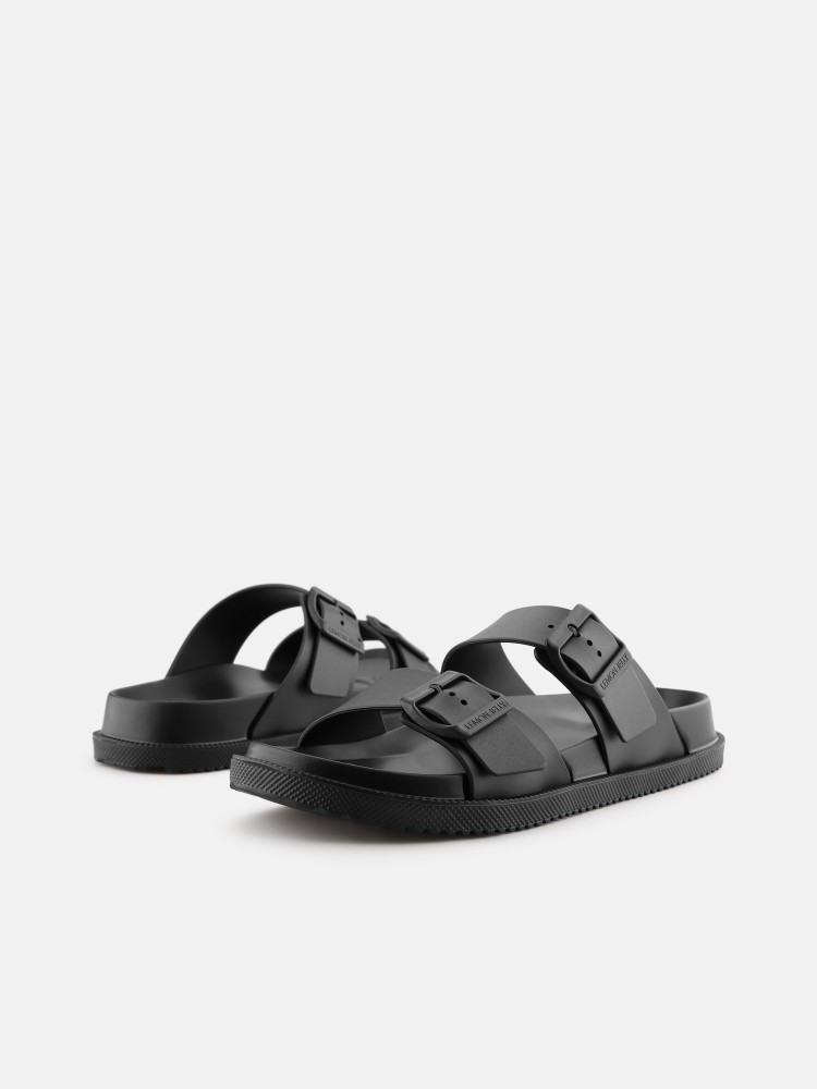 Lemon Jelly Sporty Sandals with Buckles Elise Black - 10023145