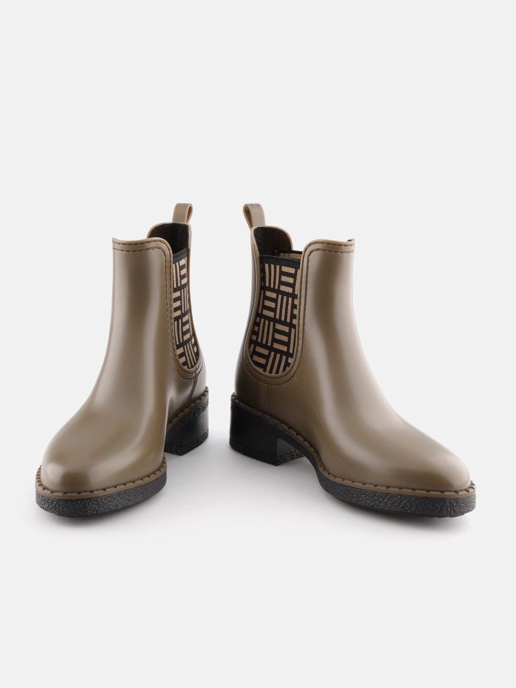 Vegan Brown Ankle Boots with Heel Lemon Jelly Allison Woodland