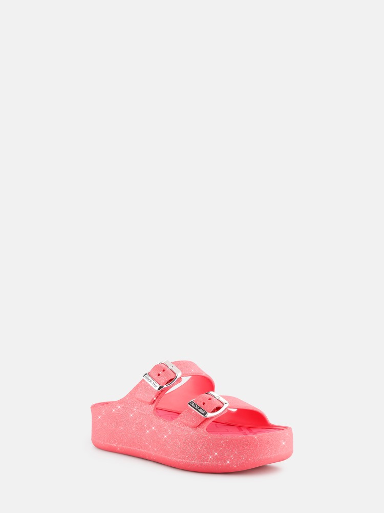 Lemon Jelly Metallic Sandals with Buckles Giulietta Flamingo Pink
