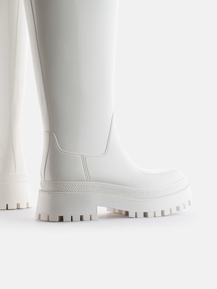 Vegan White Knee High Boot Artemis Blanc Lemon Jelly - 10020272