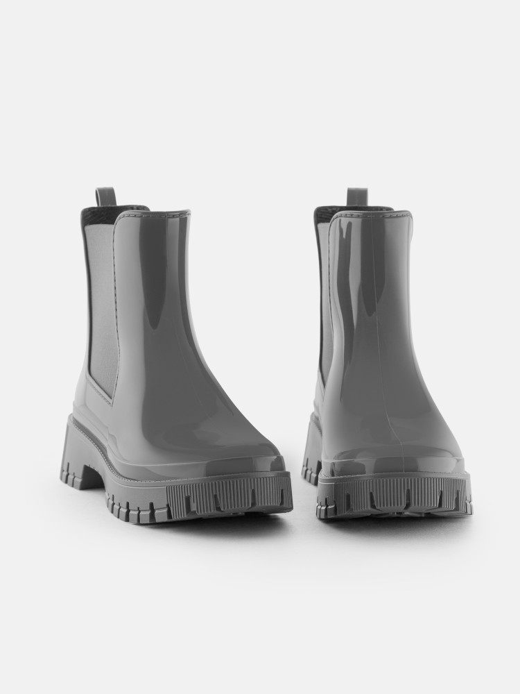 Vegan Grey Chelsea Ankle Boots Peachy Rainy Green Lemon Jelly