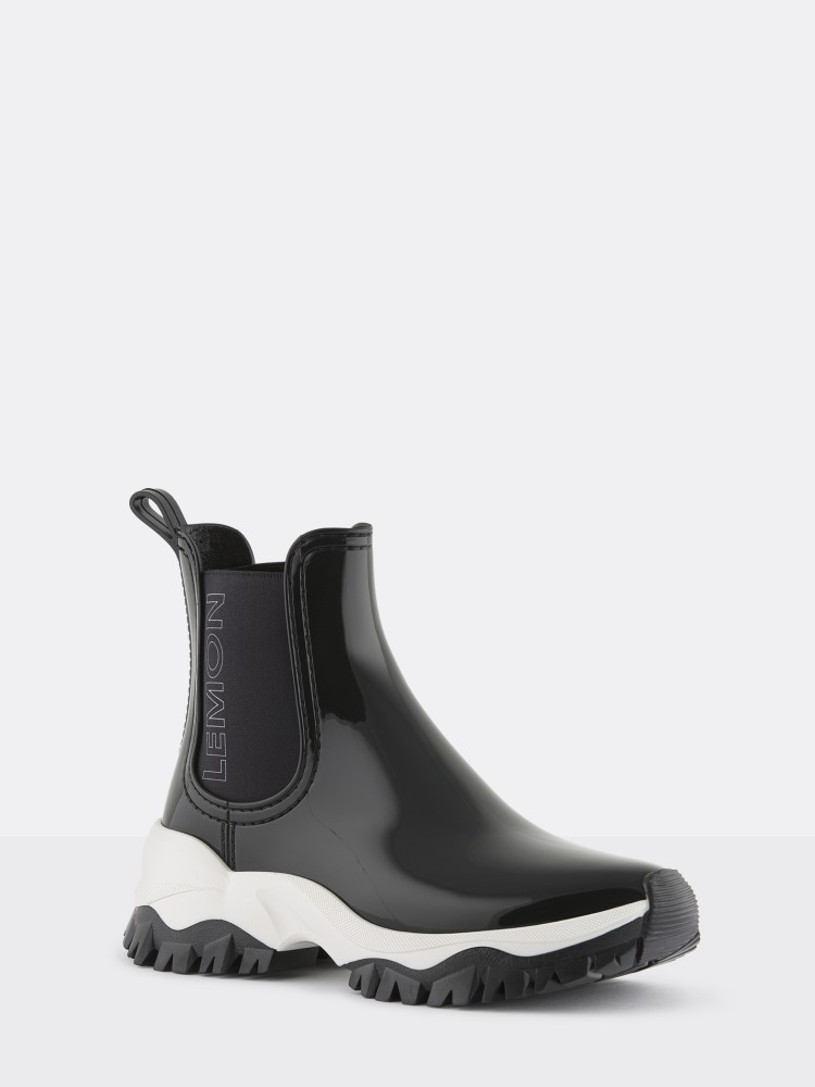 Lemon Jelly Womens Vegan Sporty Black Ankle Boots Jayden Black